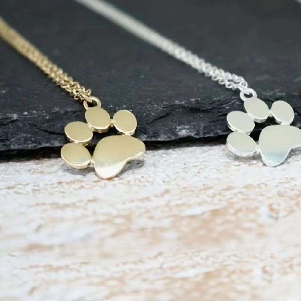 NEW Dog or Cat Paw-print Necklace - Picture 5 of 7
